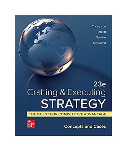 crafting & executing strategy: concepts and cases pdf